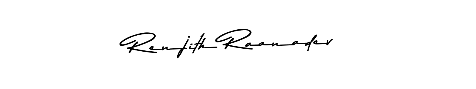 Design your own signature with our free online signature maker. With this signature software, you can create a handwritten (Asem Kandis PERSONAL USE) signature for name Renjith Raanadev. Renjith Raanadev signature style 9 images and pictures png