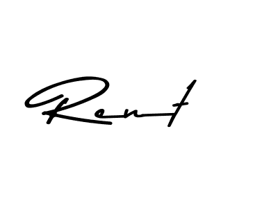 Make a beautiful signature design for name Rent. With this signature (Asem Kandis PERSONAL USE) style, you can create a handwritten signature for free. Rent signature style 9 images and pictures png