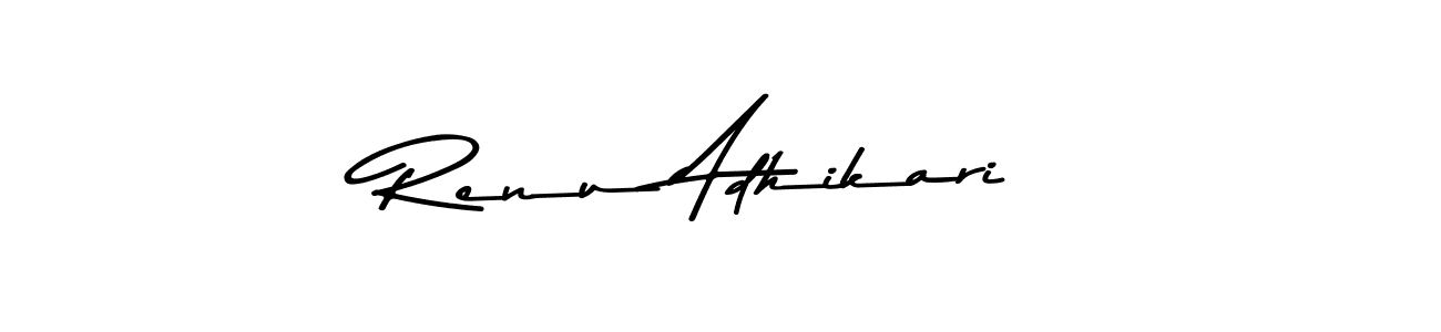 Use a signature maker to create a handwritten signature online. With this signature software, you can design (Asem Kandis PERSONAL USE) your own signature for name Renu Adhikari. Renu Adhikari signature style 9 images and pictures png