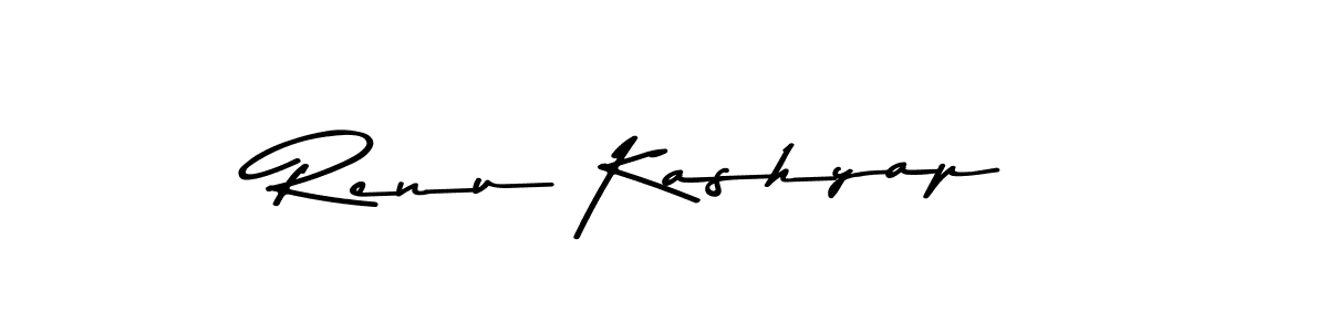 Create a beautiful signature design for name Renu Kashyap. With this signature (Asem Kandis PERSONAL USE) fonts, you can make a handwritten signature for free. Renu Kashyap signature style 9 images and pictures png