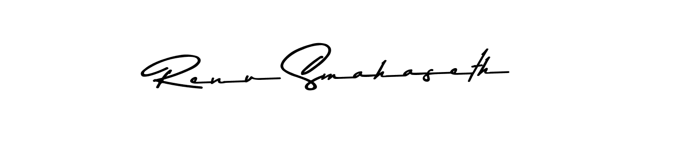 Make a beautiful signature design for name Renu Smahaseth. Use this online signature maker to create a handwritten signature for free. Renu Smahaseth signature style 9 images and pictures png