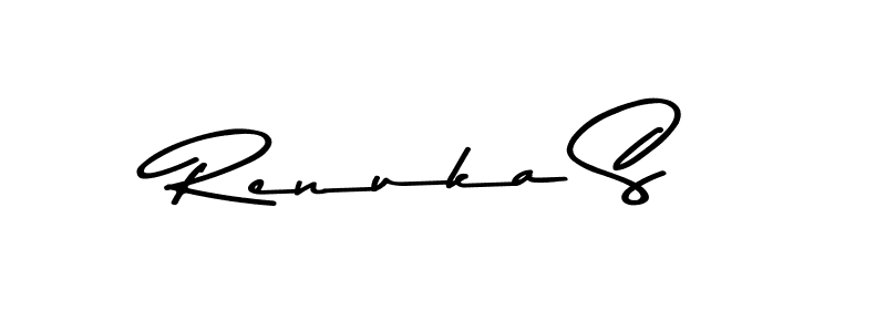 You should practise on your own different ways (Asem Kandis PERSONAL USE) to write your name (Renuka S) in signature. don't let someone else do it for you. Renuka S signature style 9 images and pictures png