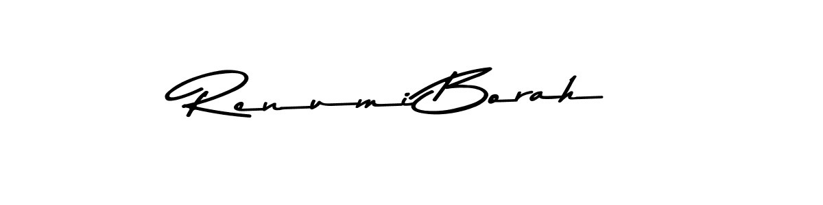 How to make Renumi Borah name signature. Use Asem Kandis PERSONAL USE style for creating short signs online. This is the latest handwritten sign. Renumi Borah signature style 9 images and pictures png