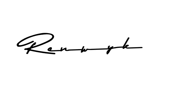 Create a beautiful signature design for name Renwyk. With this signature (Asem Kandis PERSONAL USE) fonts, you can make a handwritten signature for free. Renwyk signature style 9 images and pictures png