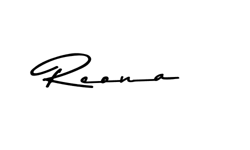 Make a beautiful signature design for name Reona. With this signature (Asem Kandis PERSONAL USE) style, you can create a handwritten signature for free. Reona signature style 9 images and pictures png