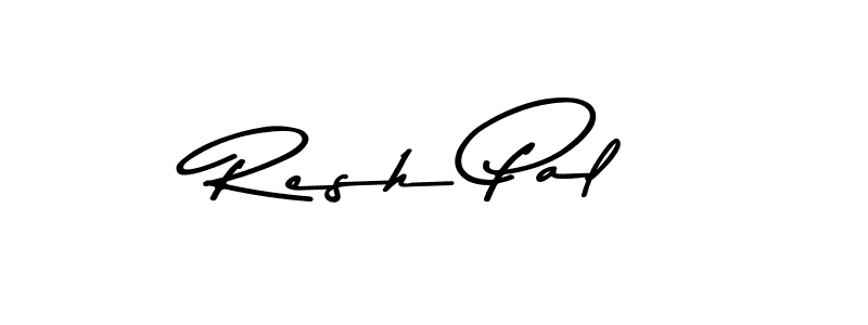 How to make Resh Pal name signature. Use Asem Kandis PERSONAL USE style for creating short signs online. This is the latest handwritten sign. Resh Pal signature style 9 images and pictures png