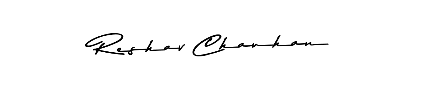 This is the best signature style for the Reshav Chauhan name. Also you like these signature font (Asem Kandis PERSONAL USE). Mix name signature. Reshav Chauhan signature style 9 images and pictures png