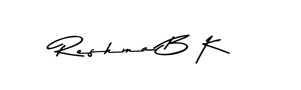 You should practise on your own different ways (Asem Kandis PERSONAL USE) to write your name (Reshma B K) in signature. don't let someone else do it for you. Reshma B K signature style 9 images and pictures png