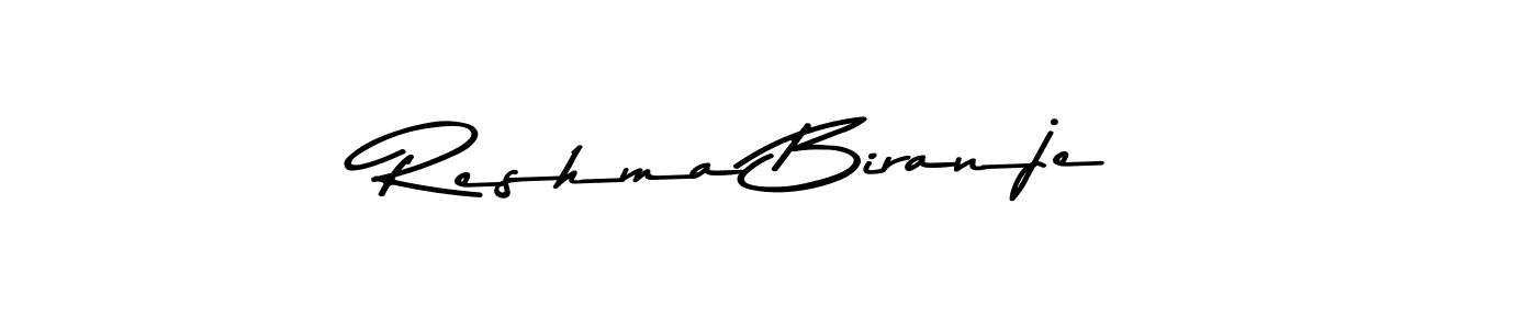 Design your own signature with our free online signature maker. With this signature software, you can create a handwritten (Asem Kandis PERSONAL USE) signature for name Reshma Biranje. Reshma Biranje signature style 9 images and pictures png