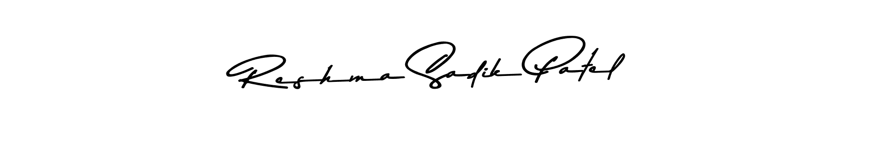 Asem Kandis PERSONAL USE is a professional signature style that is perfect for those who want to add a touch of class to their signature. It is also a great choice for those who want to make their signature more unique. Get Reshma Sadik Patel name to fancy signature for free. Reshma Sadik Patel signature style 9 images and pictures png