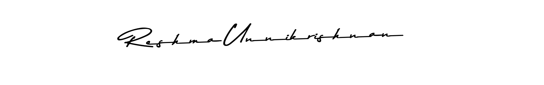 Make a beautiful signature design for name Reshma Unnikrishnan. With this signature (Asem Kandis PERSONAL USE) style, you can create a handwritten signature for free. Reshma Unnikrishnan signature style 9 images and pictures png