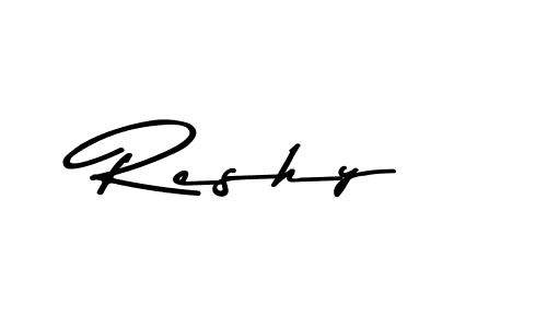 How to make Reshy signature? Asem Kandis PERSONAL USE is a professional autograph style. Create handwritten signature for Reshy name. Reshy signature style 9 images and pictures png