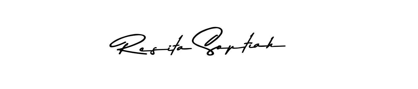 Design your own signature with our free online signature maker. With this signature software, you can create a handwritten (Asem Kandis PERSONAL USE) signature for name Resita Soptiah. Resita Soptiah signature style 9 images and pictures png