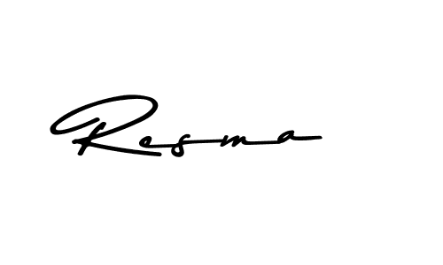 Make a beautiful signature design for name Resma. Use this online signature maker to create a handwritten signature for free. Resma signature style 9 images and pictures png