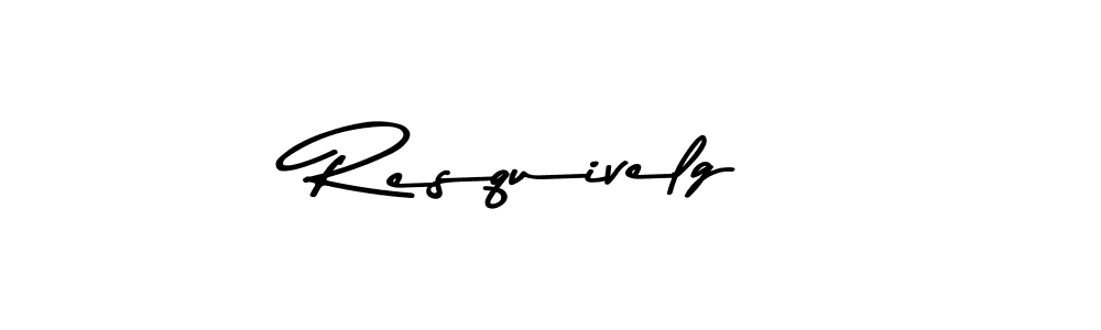 Design your own signature with our free online signature maker. With this signature software, you can create a handwritten (Asem Kandis PERSONAL USE) signature for name Resquivelg. Resquivelg signature style 9 images and pictures png