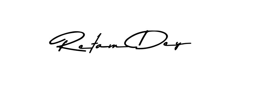 Create a beautiful signature design for name Retam Dey. With this signature (Asem Kandis PERSONAL USE) fonts, you can make a handwritten signature for free. Retam Dey signature style 9 images and pictures png