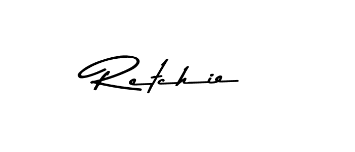 Also You can easily find your signature by using the search form. We will create Retchie name handwritten signature images for you free of cost using Asem Kandis PERSONAL USE sign style. Retchie signature style 9 images and pictures png