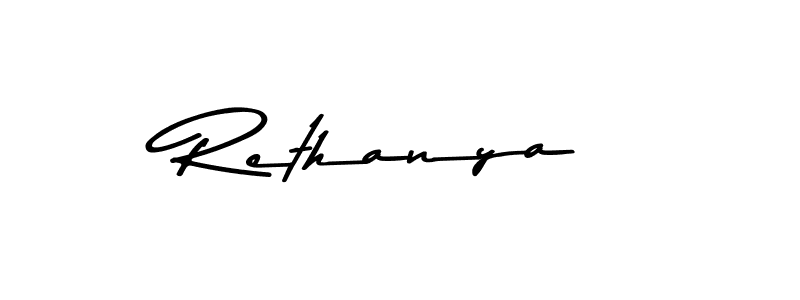 Use a signature maker to create a handwritten signature online. With this signature software, you can design (Asem Kandis PERSONAL USE) your own signature for name Rethanya. Rethanya signature style 9 images and pictures png