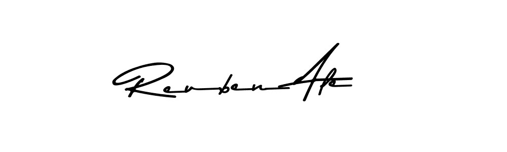 Similarly Asem Kandis PERSONAL USE is the best handwritten signature design. Signature creator online .You can use it as an online autograph creator for name Reuben Ale. Reuben Ale signature style 9 images and pictures png