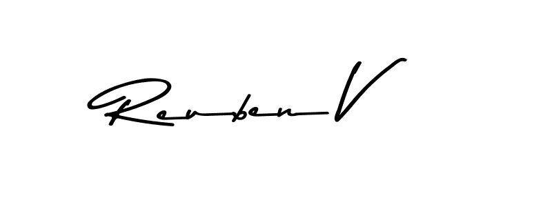 How to make Reuben V signature? Asem Kandis PERSONAL USE is a professional autograph style. Create handwritten signature for Reuben V name. Reuben V signature style 9 images and pictures png