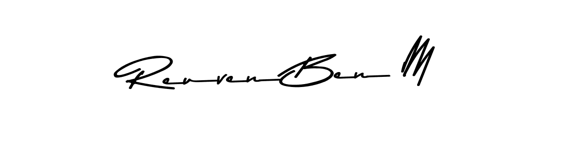 Make a beautiful signature design for name Reuven Ben M. Use this online signature maker to create a handwritten signature for free. Reuven Ben M signature style 9 images and pictures png