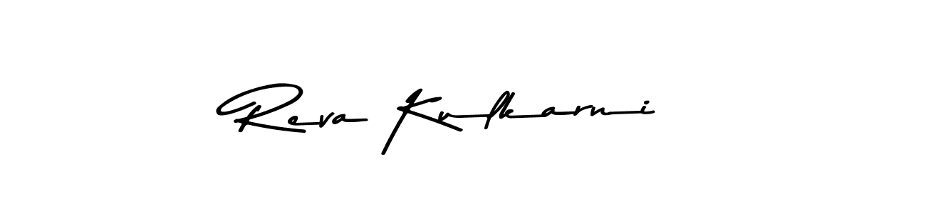 Create a beautiful signature design for name Reva Kulkarni. With this signature (Asem Kandis PERSONAL USE) fonts, you can make a handwritten signature for free. Reva Kulkarni signature style 9 images and pictures png