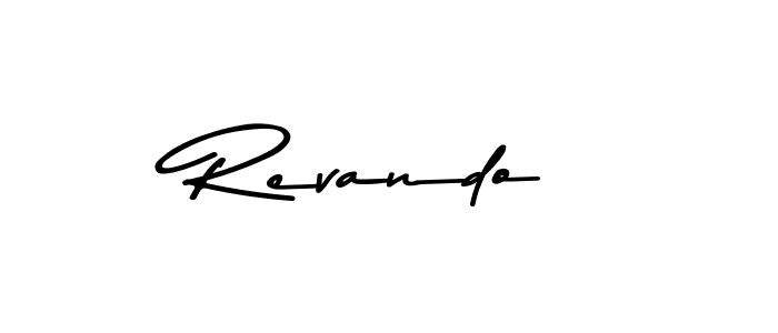 Create a beautiful signature design for name Revando. With this signature (Asem Kandis PERSONAL USE) fonts, you can make a handwritten signature for free. Revando signature style 9 images and pictures png