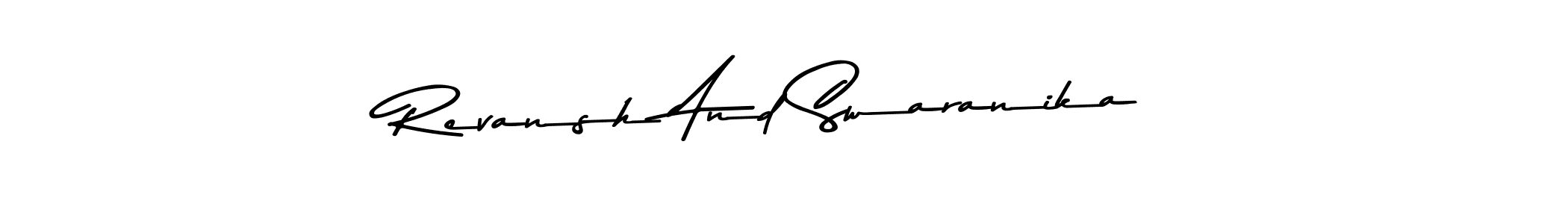 Once you've used our free online signature maker to create your best signature Asem Kandis PERSONAL USE style, it's time to enjoy all of the benefits that Revansh And Swaranika name signing documents. Revansh And Swaranika signature style 9 images and pictures png