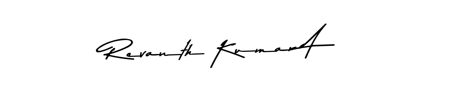 Asem Kandis PERSONAL USE is a professional signature style that is perfect for those who want to add a touch of class to their signature. It is also a great choice for those who want to make their signature more unique. Get Revanth Kumar A name to fancy signature for free. Revanth Kumar A signature style 9 images and pictures png