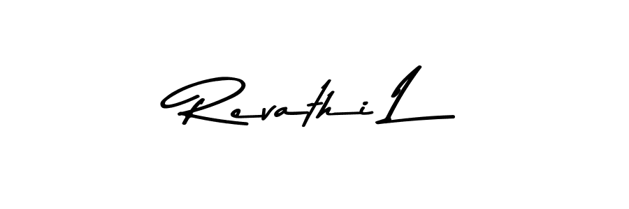 Use a signature maker to create a handwritten signature online. With this signature software, you can design (Asem Kandis PERSONAL USE) your own signature for name Revathi L. Revathi L signature style 9 images and pictures png