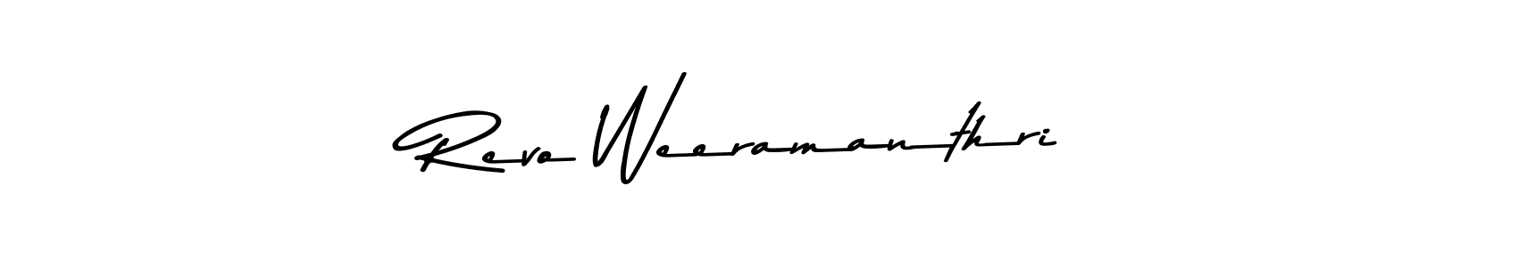 Asem Kandis PERSONAL USE is a professional signature style that is perfect for those who want to add a touch of class to their signature. It is also a great choice for those who want to make their signature more unique. Get Revo Weeramanthri name to fancy signature for free. Revo Weeramanthri signature style 9 images and pictures png