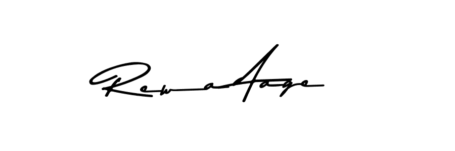 Make a beautiful signature design for name Rewa Aage. With this signature (Asem Kandis PERSONAL USE) style, you can create a handwritten signature for free. Rewa Aage signature style 9 images and pictures png