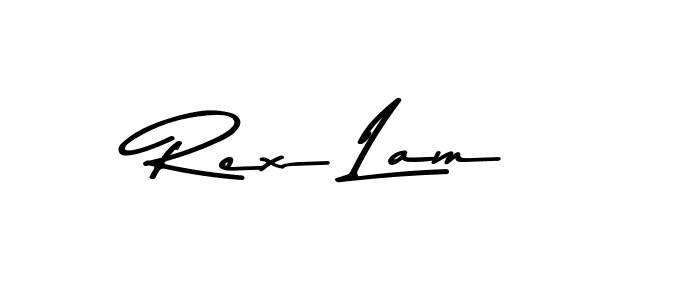 How to make Rex Lam name signature. Use Asem Kandis PERSONAL USE style for creating short signs online. This is the latest handwritten sign. Rex Lam signature style 9 images and pictures png