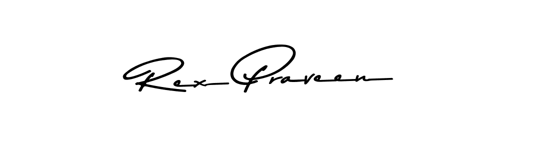 Create a beautiful signature design for name Rex Praveen. With this signature (Asem Kandis PERSONAL USE) fonts, you can make a handwritten signature for free. Rex Praveen signature style 9 images and pictures png