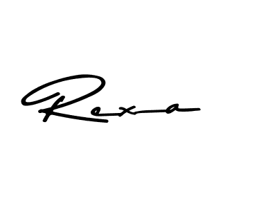 How to make Rexa name signature. Use Asem Kandis PERSONAL USE style for creating short signs online. This is the latest handwritten sign. Rexa signature style 9 images and pictures png