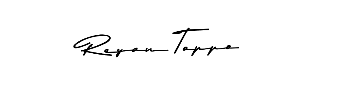 You can use this online signature creator to create a handwritten signature for the name Reyan Toppo. This is the best online autograph maker. Reyan Toppo signature style 9 images and pictures png