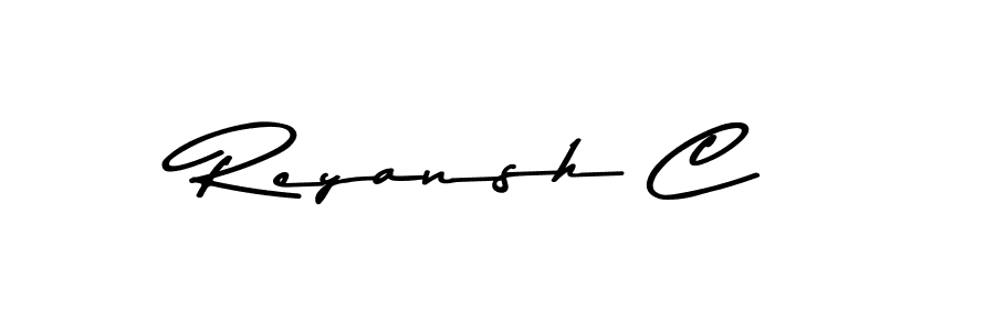 How to make Reyansh C signature? Asem Kandis PERSONAL USE is a professional autograph style. Create handwritten signature for Reyansh C name. Reyansh C signature style 9 images and pictures png