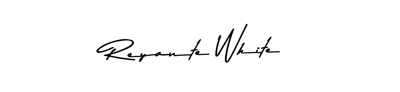 Make a beautiful signature design for name Reyante White. With this signature (Asem Kandis PERSONAL USE) style, you can create a handwritten signature for free. Reyante White signature style 9 images and pictures png
