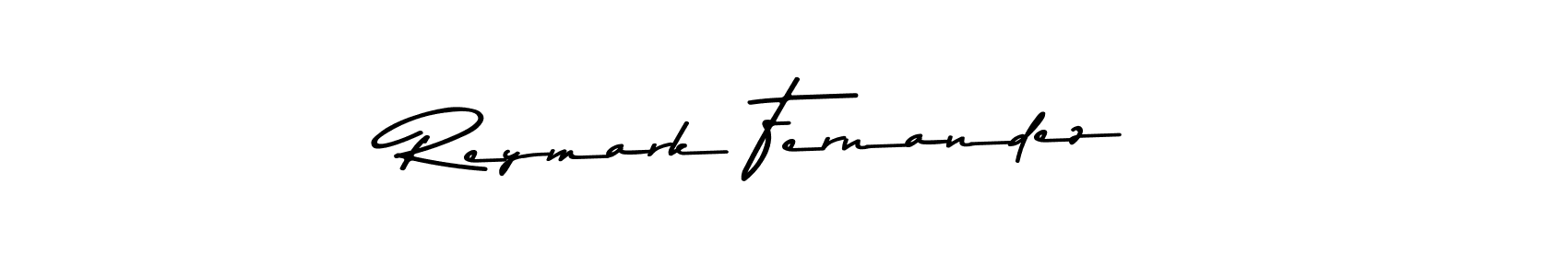 How to make Reymark Fernandez name signature. Use Asem Kandis PERSONAL USE style for creating short signs online. This is the latest handwritten sign. Reymark Fernandez signature style 9 images and pictures png