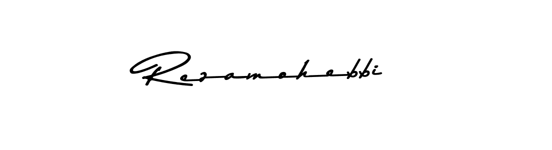 Make a beautiful signature design for name Rezamohebbi. With this signature (Asem Kandis PERSONAL USE) style, you can create a handwritten signature for free. Rezamohebbi signature style 9 images and pictures png