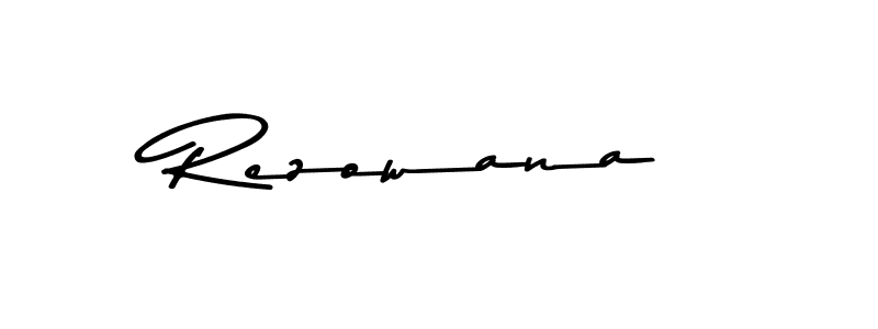 How to make Rezowana name signature. Use Asem Kandis PERSONAL USE style for creating short signs online. This is the latest handwritten sign. Rezowana signature style 9 images and pictures png