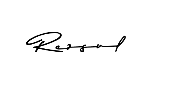 Design your own signature with our free online signature maker. With this signature software, you can create a handwritten (Asem Kandis PERSONAL USE) signature for name Rezsul. Rezsul signature style 9 images and pictures png