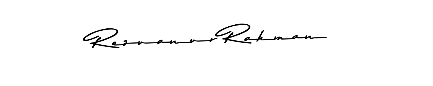 How to make Rezuanur Rahman name signature. Use Asem Kandis PERSONAL USE style for creating short signs online. This is the latest handwritten sign. Rezuanur Rahman signature style 9 images and pictures png