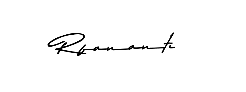 This is the best signature style for the Rfananti name. Also you like these signature font (Asem Kandis PERSONAL USE). Mix name signature. Rfananti signature style 9 images and pictures png