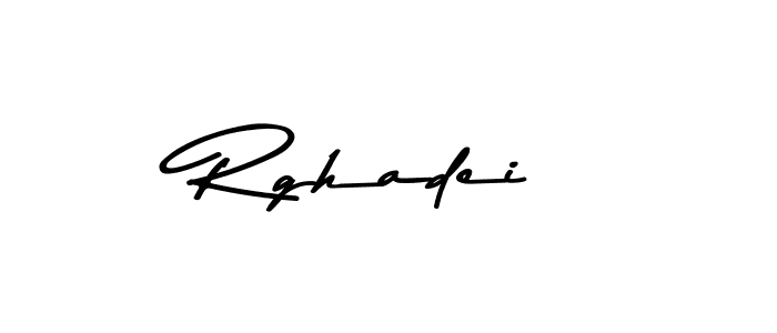 Design your own signature with our free online signature maker. With this signature software, you can create a handwritten (Asem Kandis PERSONAL USE) signature for name Rghadei. Rghadei signature style 9 images and pictures png