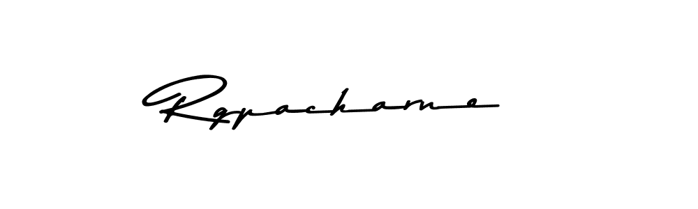 How to make Rgpacharne name signature. Use Asem Kandis PERSONAL USE style for creating short signs online. This is the latest handwritten sign. Rgpacharne signature style 9 images and pictures png