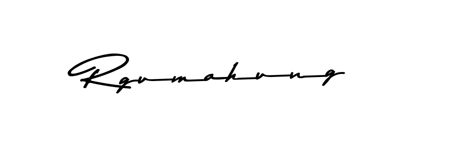 How to make Rgumahung name signature. Use Asem Kandis PERSONAL USE style for creating short signs online. This is the latest handwritten sign. Rgumahung signature style 9 images and pictures png