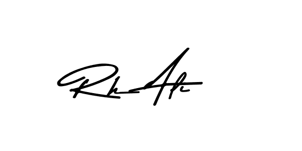 Make a beautiful signature design for name Rh Ali. With this signature (Asem Kandis PERSONAL USE) style, you can create a handwritten signature for free. Rh Ali signature style 9 images and pictures png