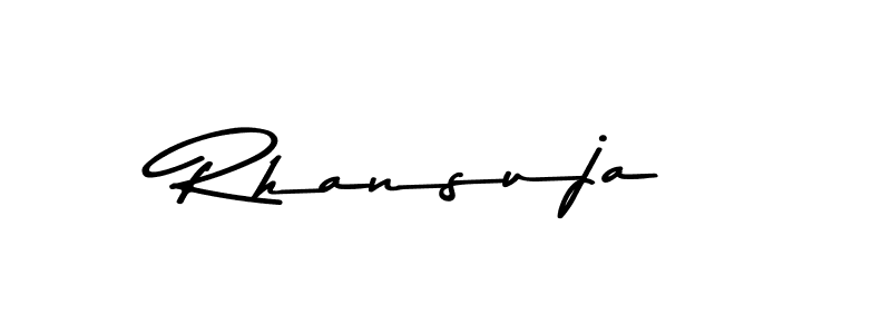 How to make Rhansuja signature? Asem Kandis PERSONAL USE is a professional autograph style. Create handwritten signature for Rhansuja name. Rhansuja signature style 9 images and pictures png