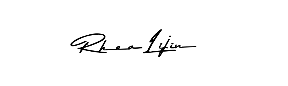 You should practise on your own different ways (Asem Kandis PERSONAL USE) to write your name (Rhea Lijin) in signature. don't let someone else do it for you. Rhea Lijin signature style 9 images and pictures png